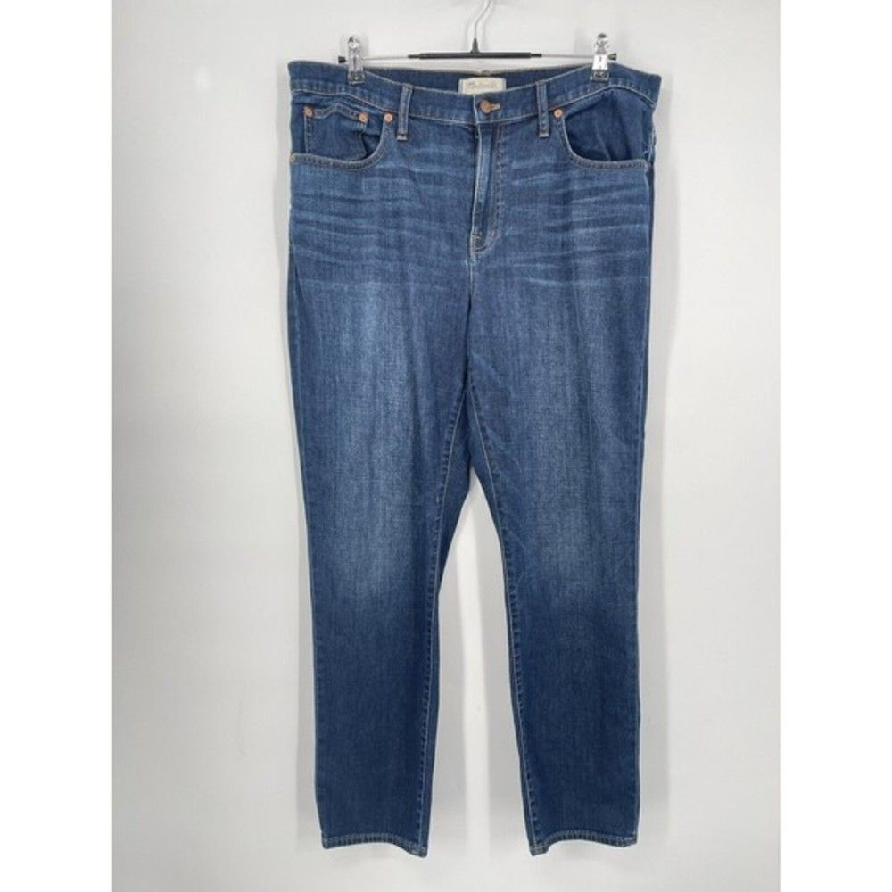 Madewell Woman's High  rise The slim boy jean‎ Dark Wash  Size 32